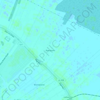 Beaujolais topographic map, elevation, terrain