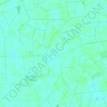 Holbeach Marsh topographic map, elevation, terrain