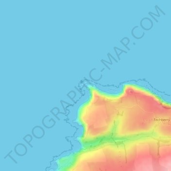 Hartland Point topographic map, elevation, terrain
