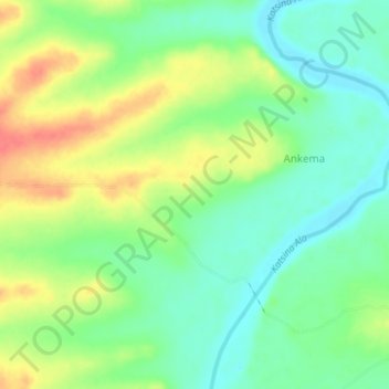 Sagura topographic map, elevation, terrain