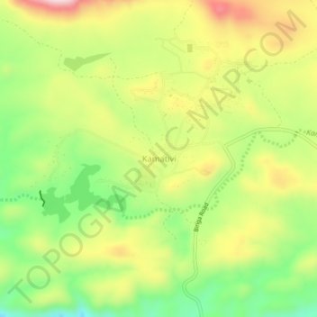Kamativi topographic map, elevation, terrain