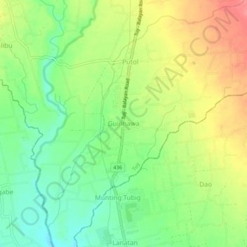 Guinhawa topographic map, elevation, terrain