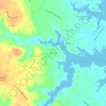 Kinsale topographic map, elevation, terrain