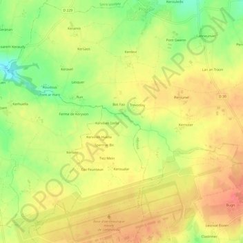 Manez topographic map, elevation, terrain