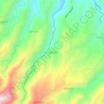 Tlogosari topographic map, elevation, terrain