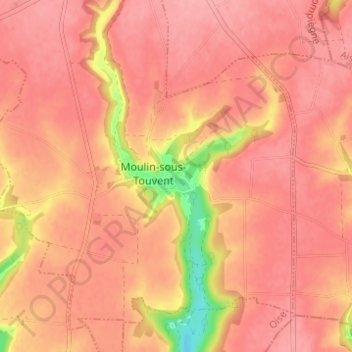 Violaine topographic map, elevation, terrain
