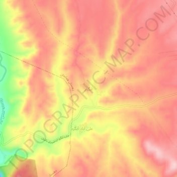 Abgarm topographic map, elevation, terrain