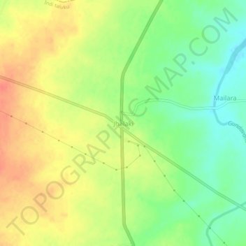 Zalki topographic map, elevation, terrain