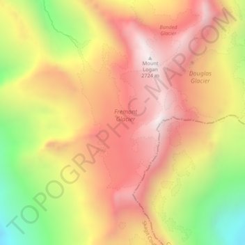 Fremont Glacier topographic map, elevation, terrain