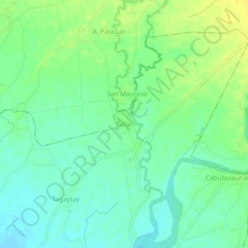 Bulac topographic map, elevation, terrain