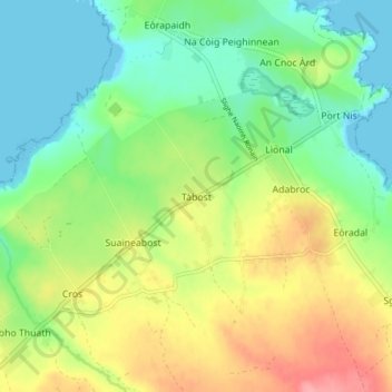 Habost topographic map, elevation, terrain