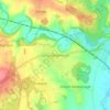 Long Hanborough topographic map, elevation, terrain
