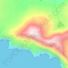 Slieve League topographic map, elevation, terrain