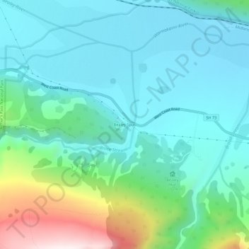 Bealey Spur topographic map, elevation, terrain