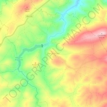 Penas Roias topographic map, elevation, terrain