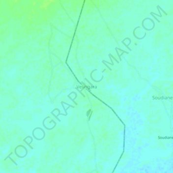 Velingara topographic map, elevation, terrain