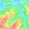 Almondbury topographic map, elevation, terrain