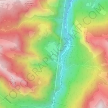Goust topographic map, elevation, terrain