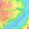 Le Mont topographic map, elevation, terrain