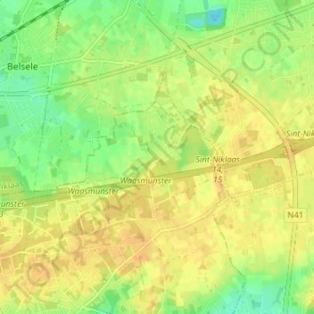 Kuil topographic map, elevation, terrain