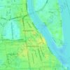 Sangkat Wat Phnom topographic map, elevation, terrain