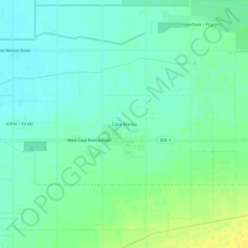 Casa Blanca topographic map, elevation, terrain