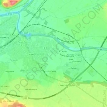 En Barthet topographic map, elevation, terrain