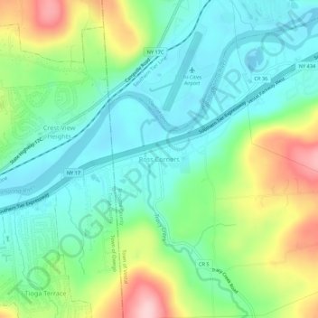 Ross Corners topographic map, elevation, terrain