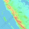 West Sumatra topographic map, elevation, terrain