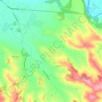 En Cabrol topographic map, elevation, terrain