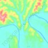 Ribbon topographic map, elevation, terrain