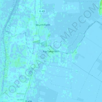 Aschwarden topographic map, elevation, terrain