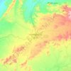 Barentu topographic map, elevation, terrain