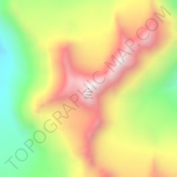 Crown Peak topographic map, elevation, terrain