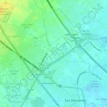 Dolores Heights Subdivision topographic map, elevation, terrain