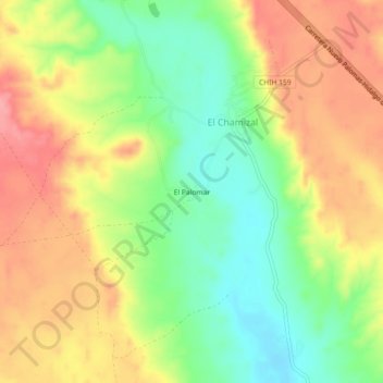 El Palomar topographic map, elevation, terrain
