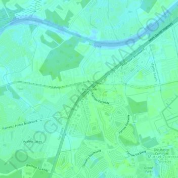 Back Gate topographic map, elevation, terrain