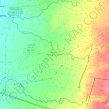 Vista Alegre topographic map, elevation, terrain