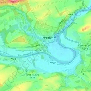Lees Stables topographic map, elevation, terrain
