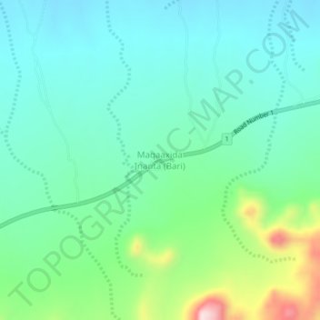Maqaaxida Inanta (Bari) topographic map, elevation, terrain