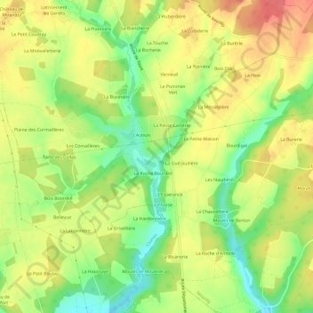 La Logerie topographic map, elevation, terrain