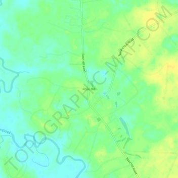 Rose Hill topographic map, elevation, terrain