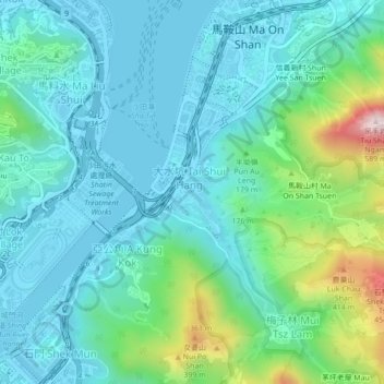 Tai Shui Hang Village topographic map, elevation, terrain