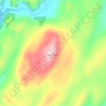 Beinn Bhàn topographic map, elevation, terrain