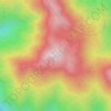 Phnom Aural topographic map, elevation, terrain