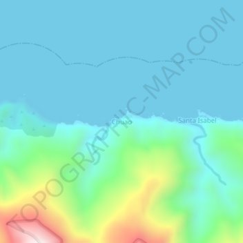 Chuao topographic map, elevation, terrain