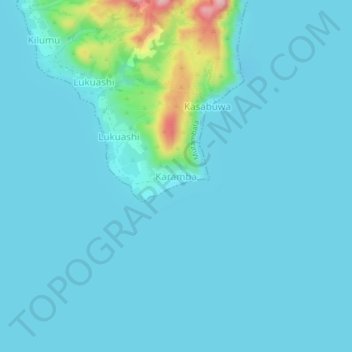 Karamba topographic map, elevation, terrain
