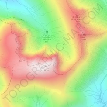 Scottish Highlands topographic map, elevation, terrain