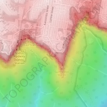 Echo Point topographic map, elevation, terrain