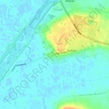 America topographic map, elevation, terrain
